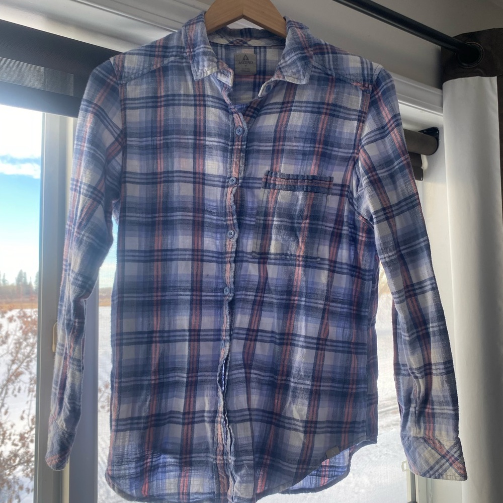 Plaid Blue and Red Women’s Shirt